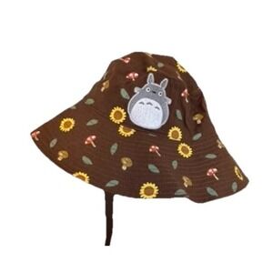 My Neighbor Totoro Foliage Bucket Hat One Size Brown Anime Summer Ghibli